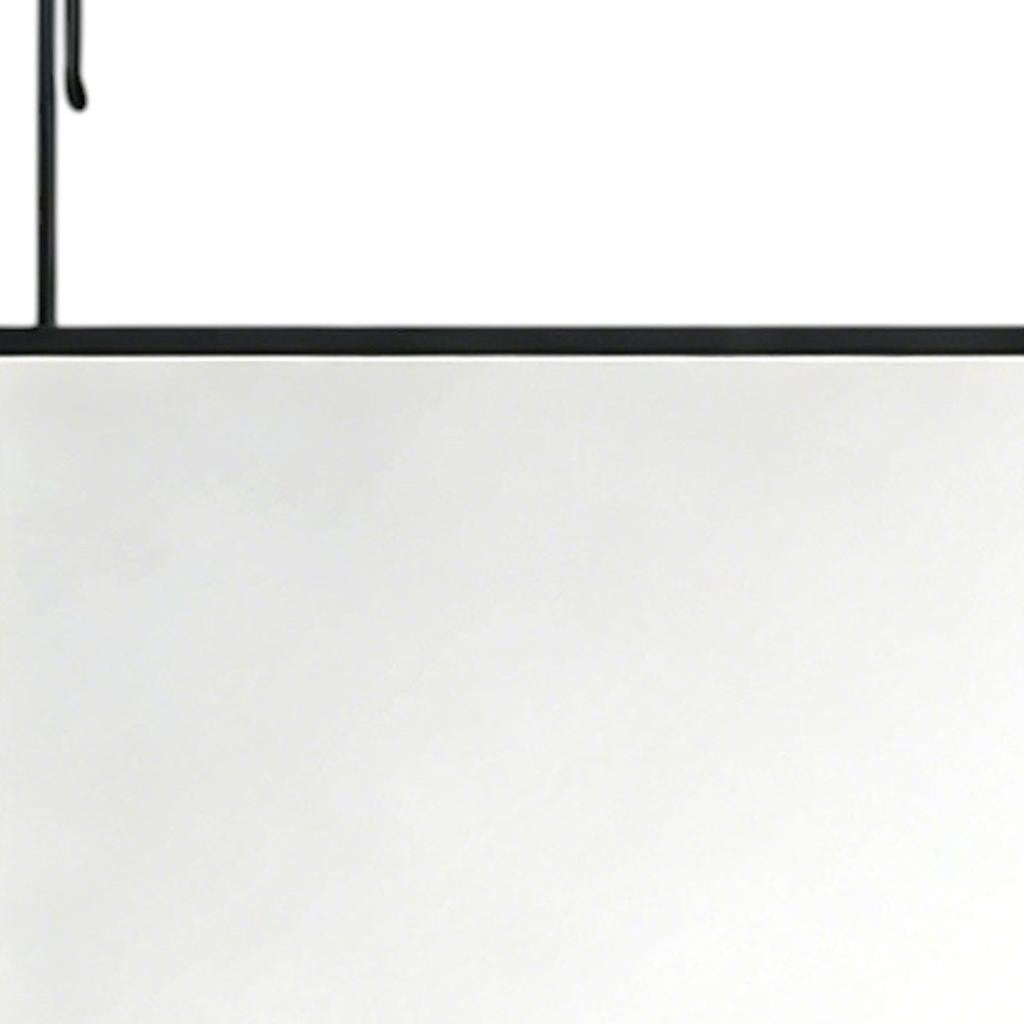 47" Black Aluminum Over the Door Framed Accent Mirror