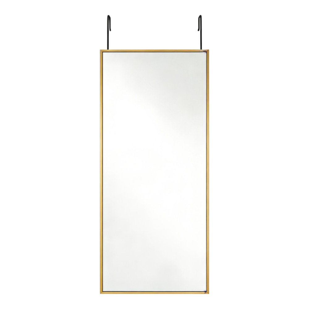 47" Gold Aluminum Over the Door Framed Accent Mirror