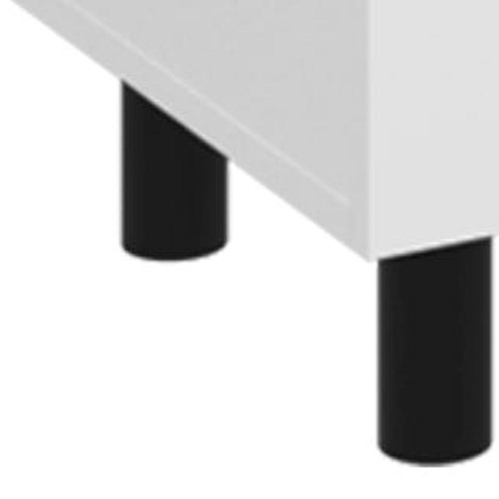 24" White Wood Sideboard With Two Doors