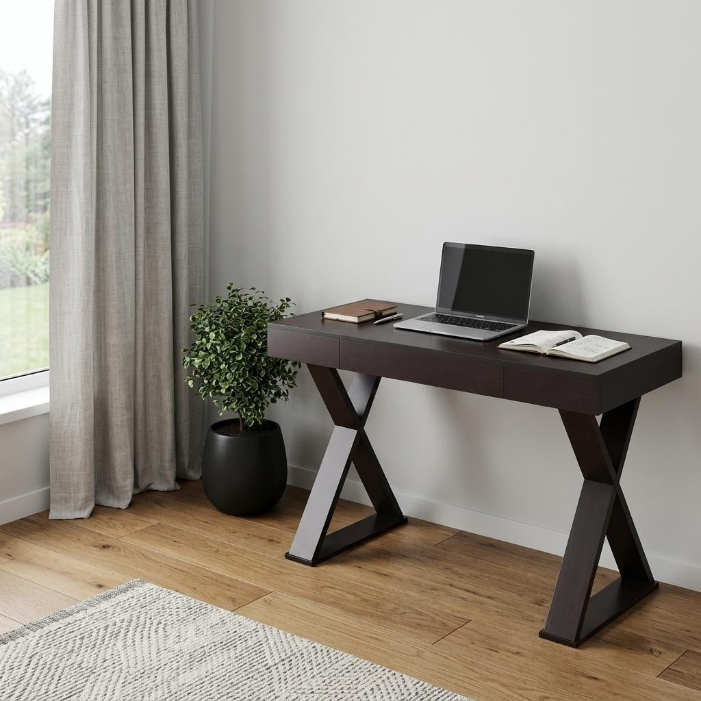 47" Espresso Wood Writing Desk