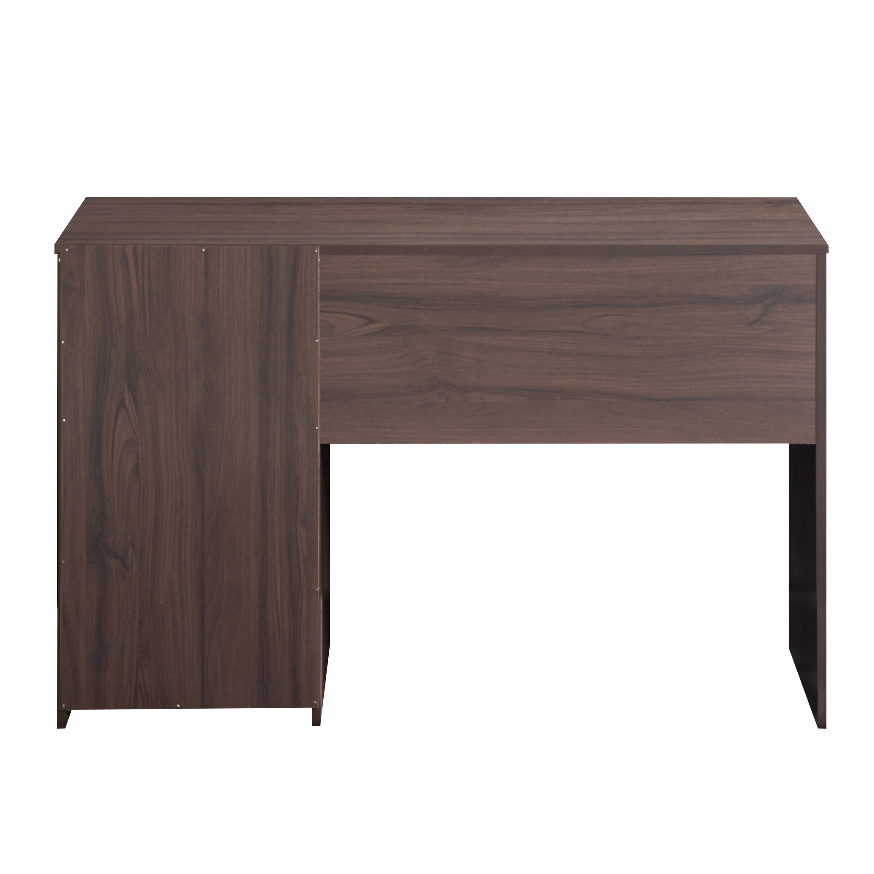 48" Espresso Wood Pedestal Computer Desk With Two Drawers