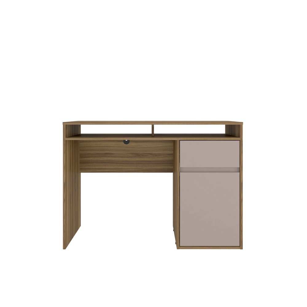 43" Walnut Wood Computer Desk