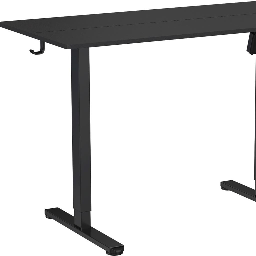 Adjustable Black Wood and Steel Standing Desk