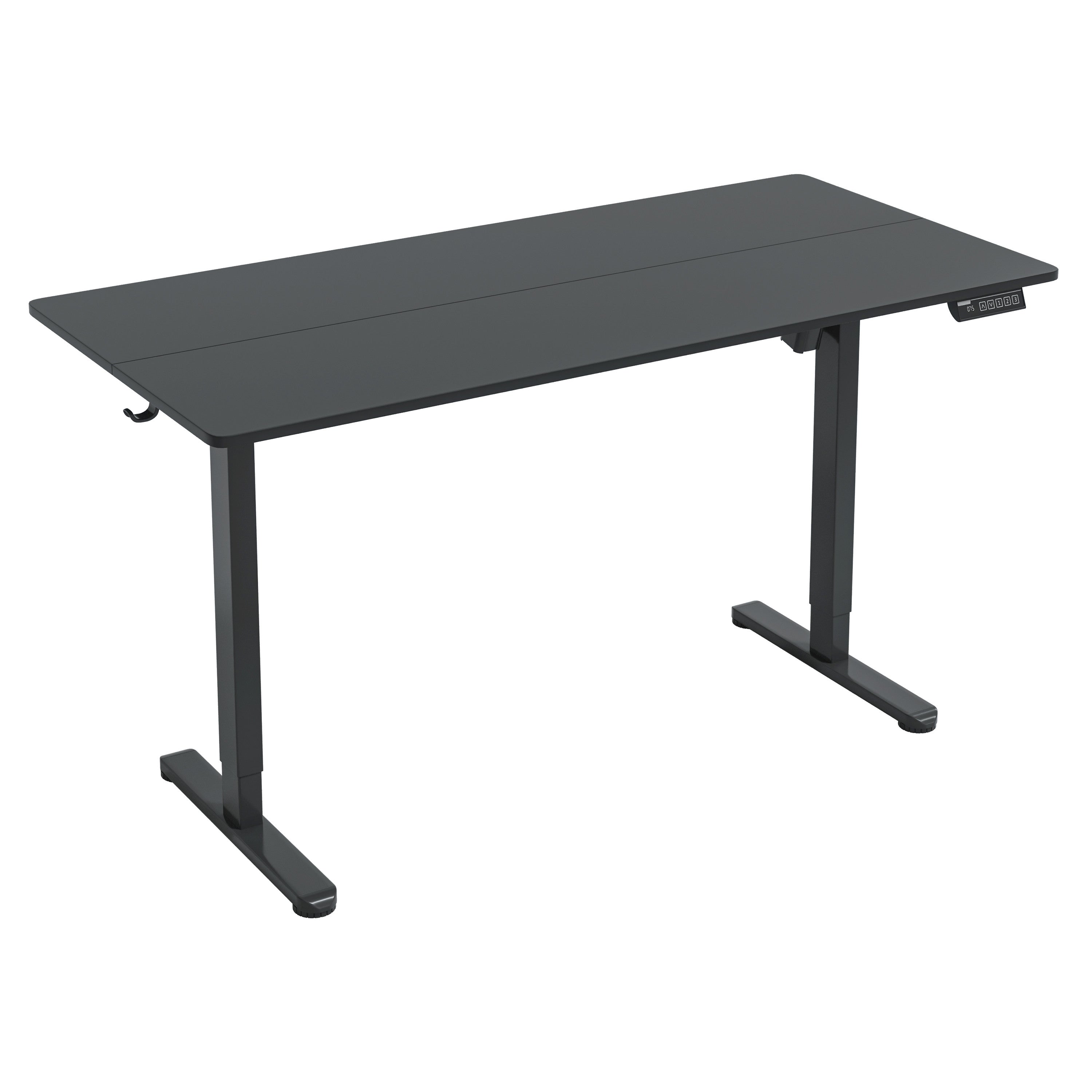 Adjustable Black Wood and Steel Standing Desk