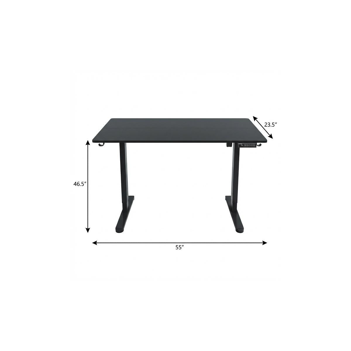 Adjustable Black Wood and Steel Standing Desk