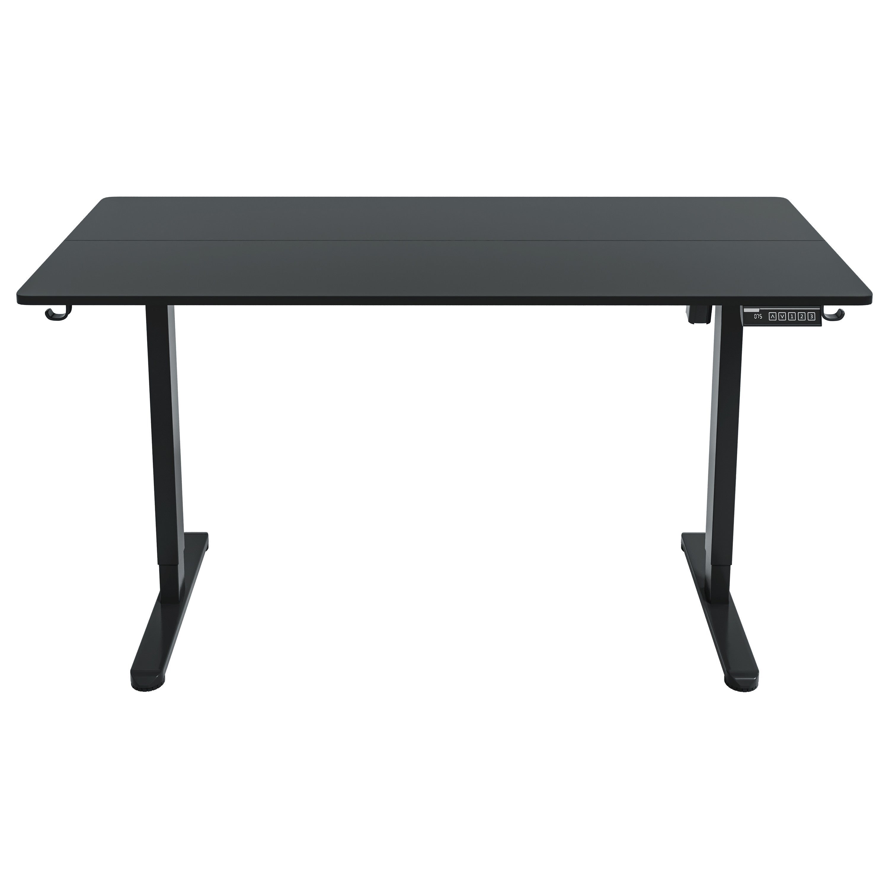 Adjustable Black Wood and Steel Standing Desk