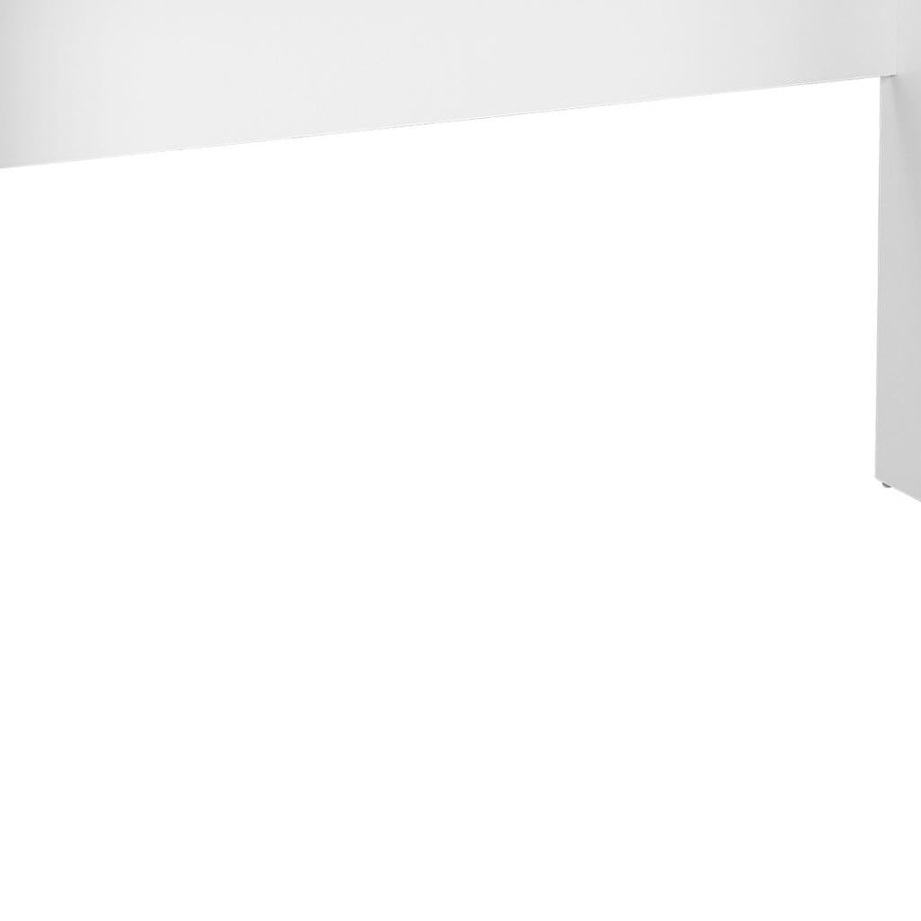 54" White And Gray Wood L Shape Computer Desk