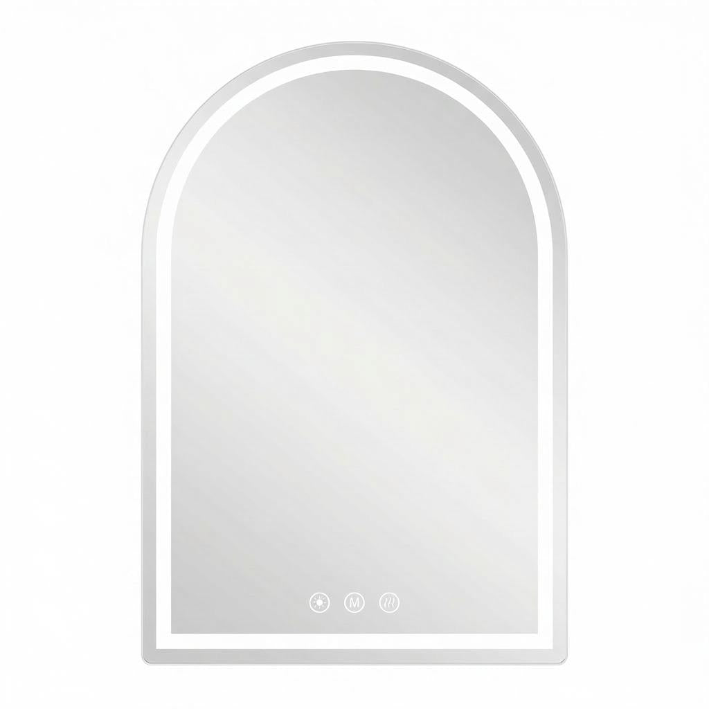 32" Arch Lighted Frameless Bathroom Vanity Mirror