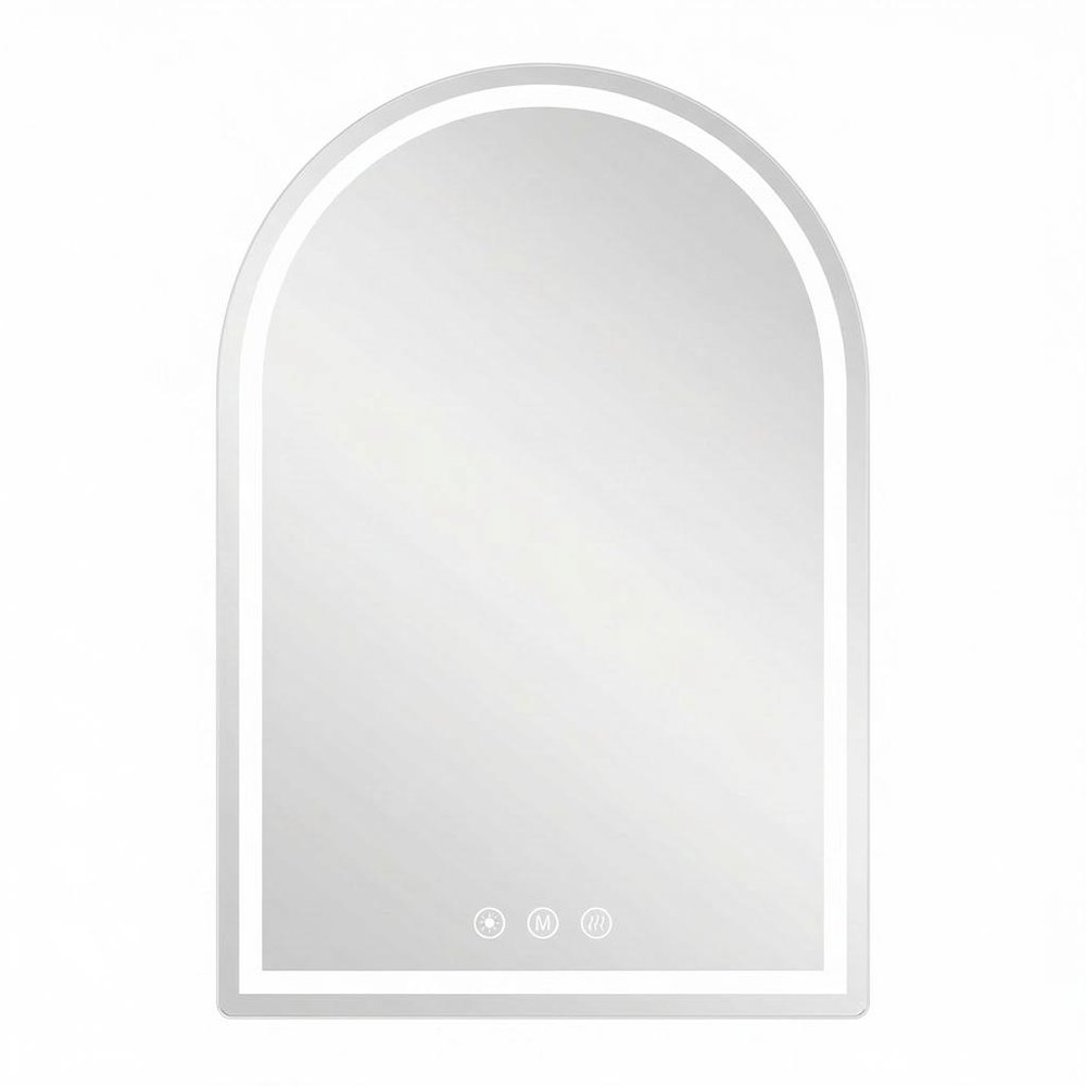 32" Arch Lighted Frameless Bathroom Vanity Mirror