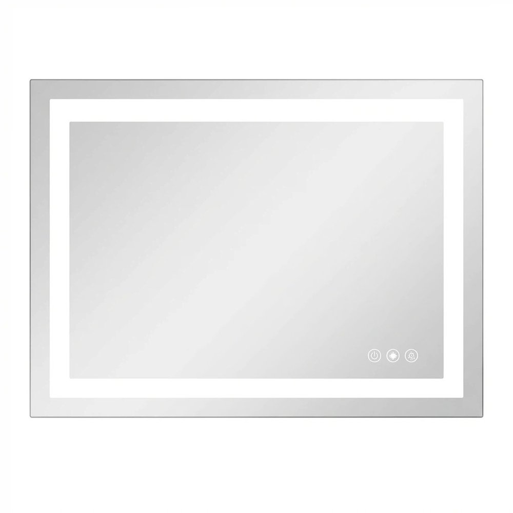 24" Lighted Frameless Anti Fog Bathroom Vanity Mirror