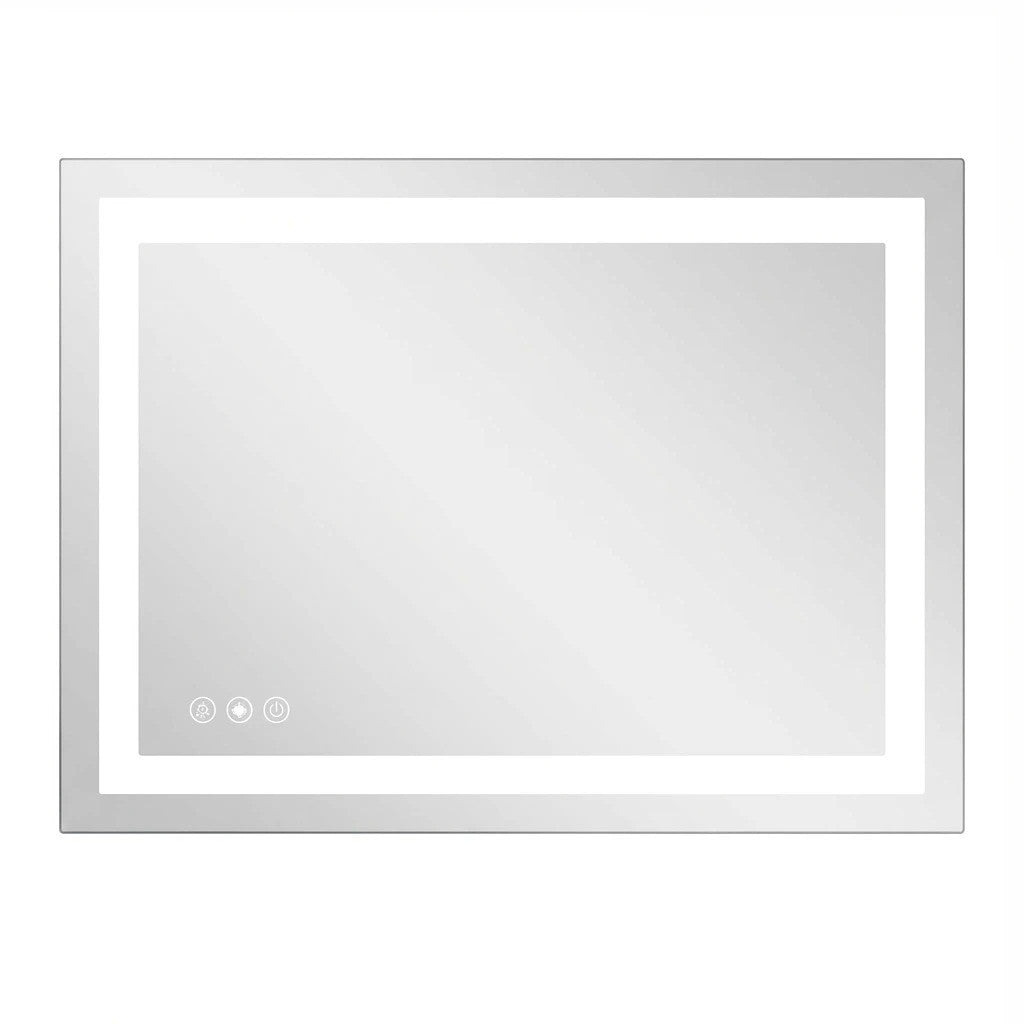 35" Lighted Frameless Bathroom Vanity Mirror