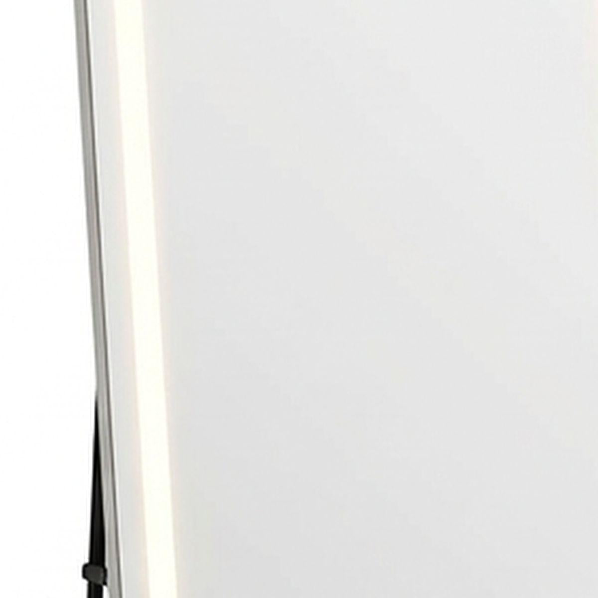 70" Silver Lighted Freestanding And Wall Mounted Framed Full Length Mirror