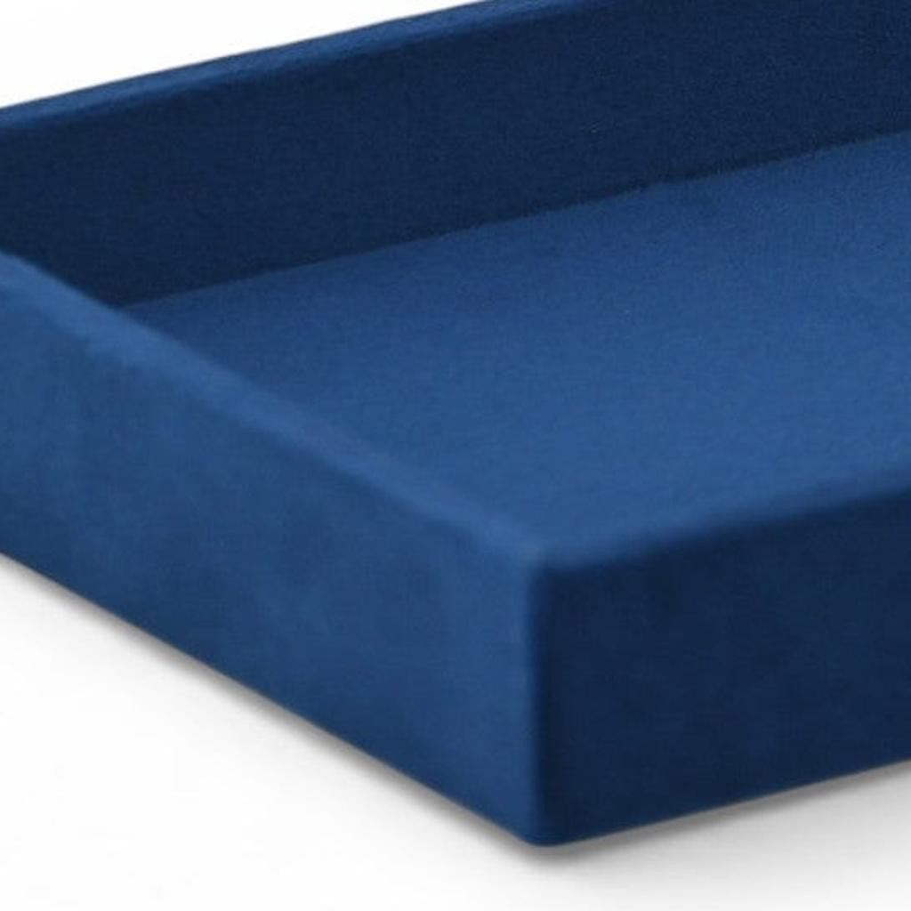 9" Blue Velvet Handmade Trinket Tray