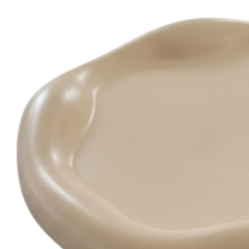 7" Peach Resin Handmade Round Trinket Tray