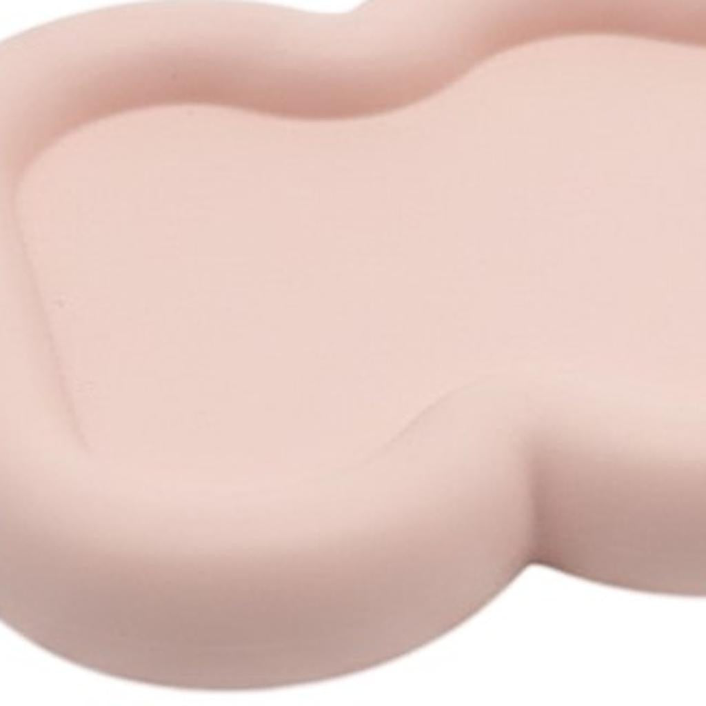 7" Pale Pink Resin Handmade Scalloped Trinket Tray