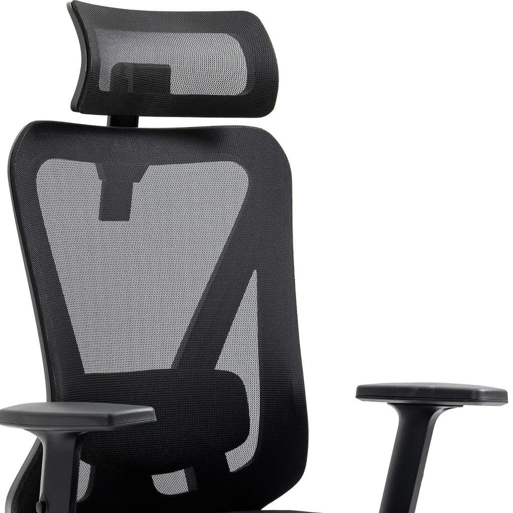 Black And Silver Adjustable Height Swivel Rolling Office Chair