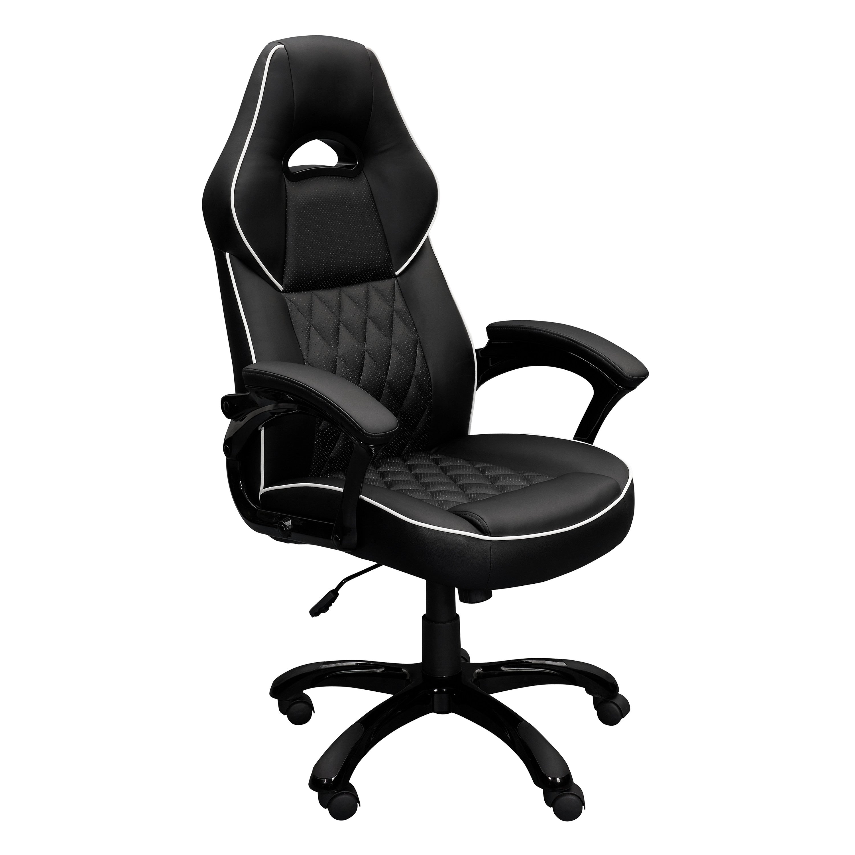 Black Adjustable Height Swivel Rolling Executive Office Chair