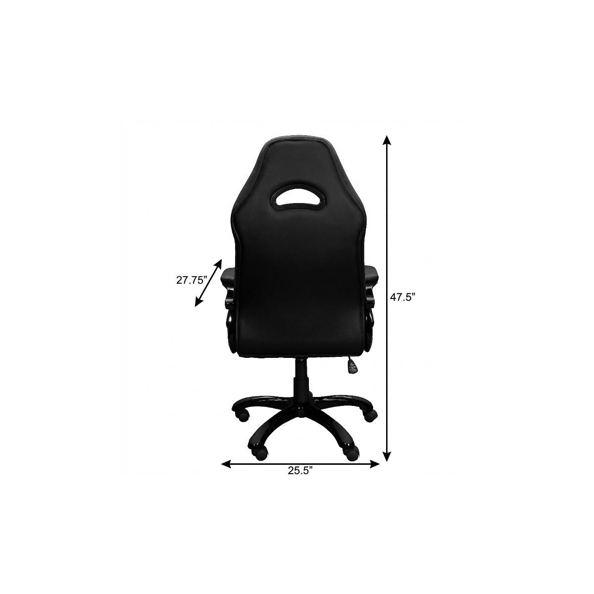 Black Adjustable Height Swivel Rolling Executive Office Chair