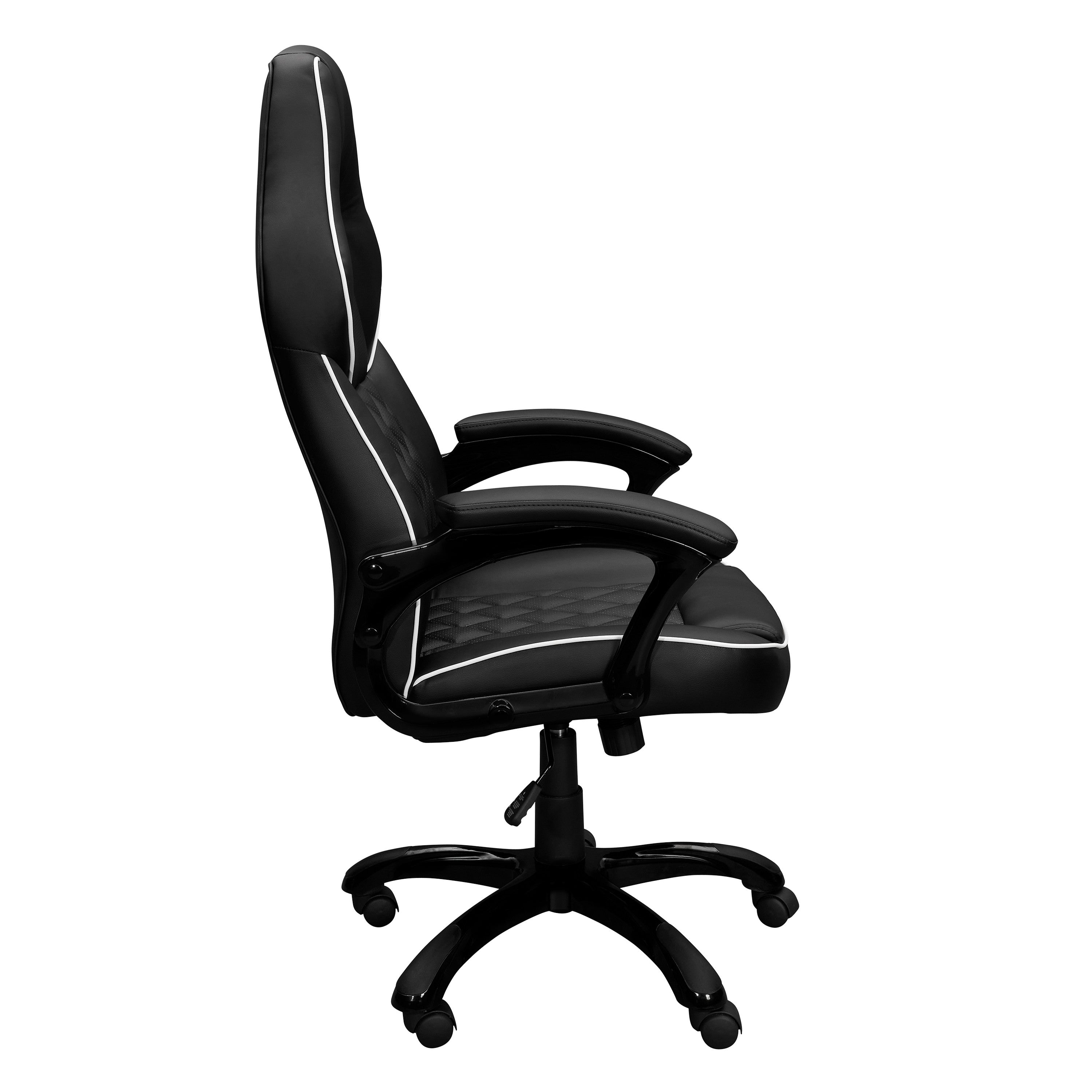 Black Adjustable Height Swivel Rolling Executive Office Chair