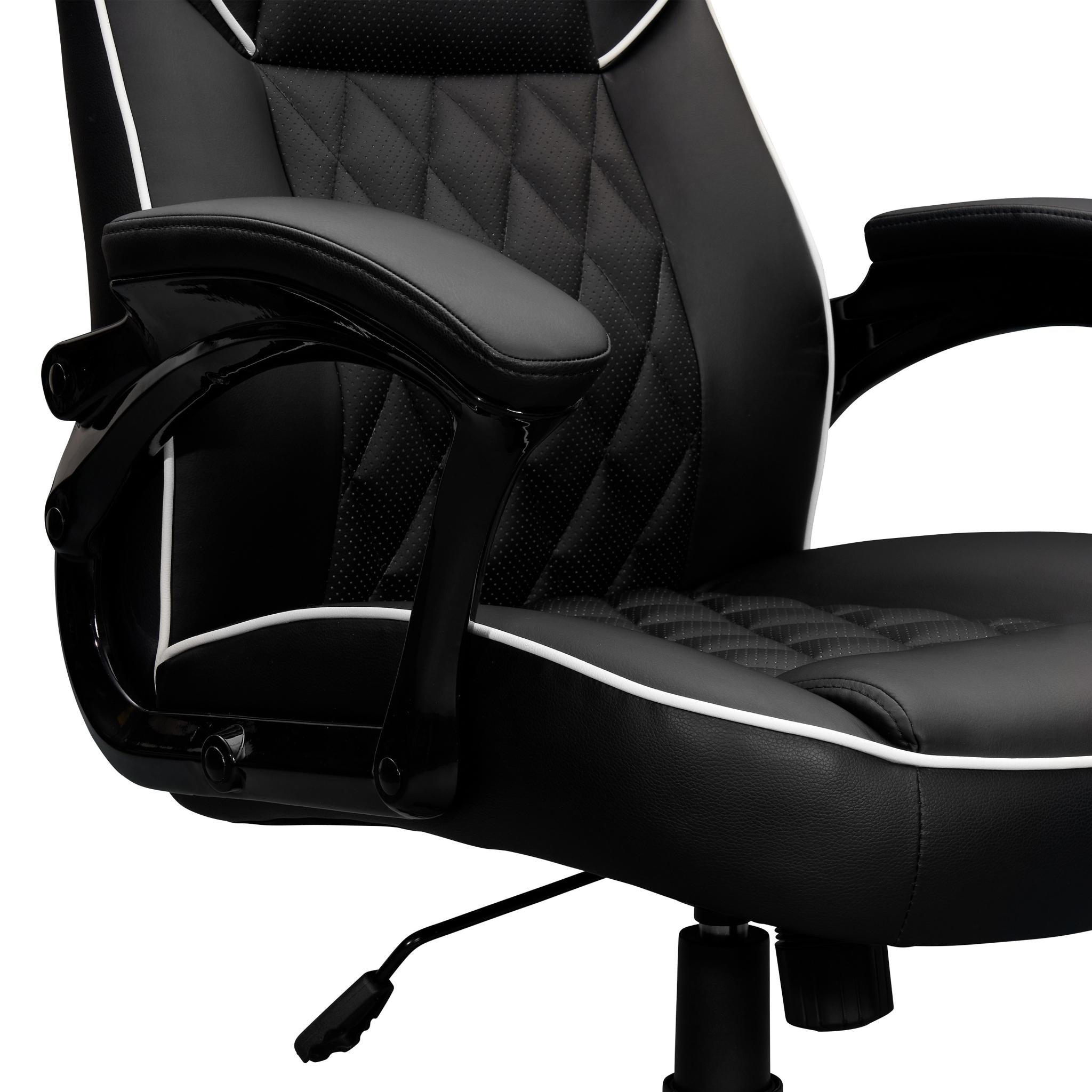 Black Adjustable Height Swivel Rolling Executive Office Chair