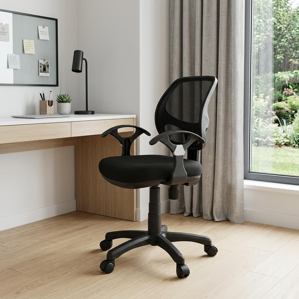 Black Swivel Rolling Office Chair