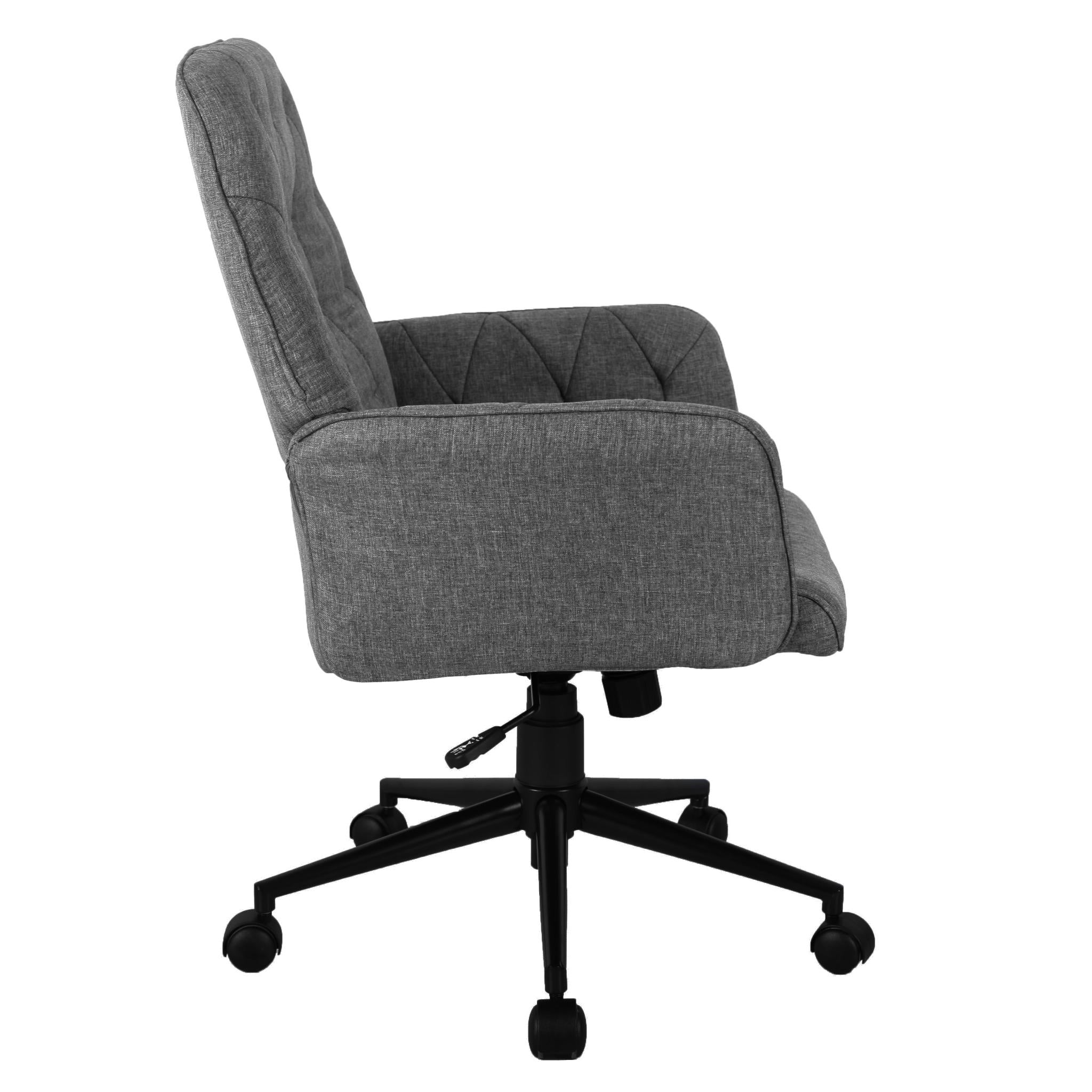 Gray Adjustable Height Swivel Rolling Office Chair