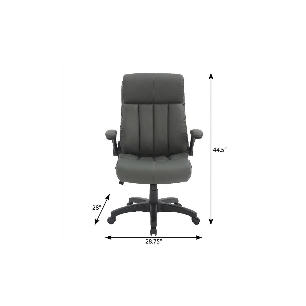 Gray Adjustable Height Swivel Rolling Executive Office Chair