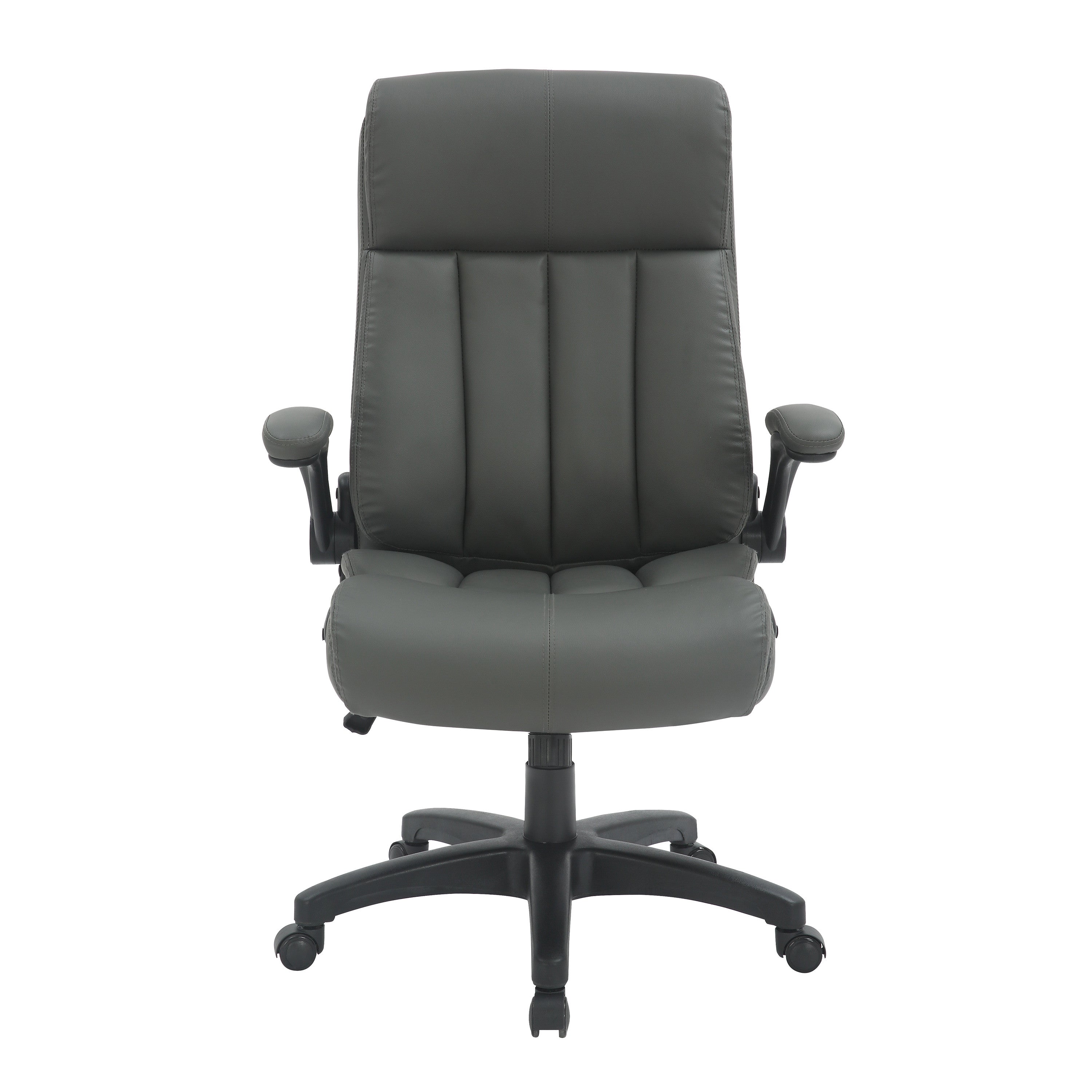 Gray Adjustable Height Swivel Rolling Executive Office Chair