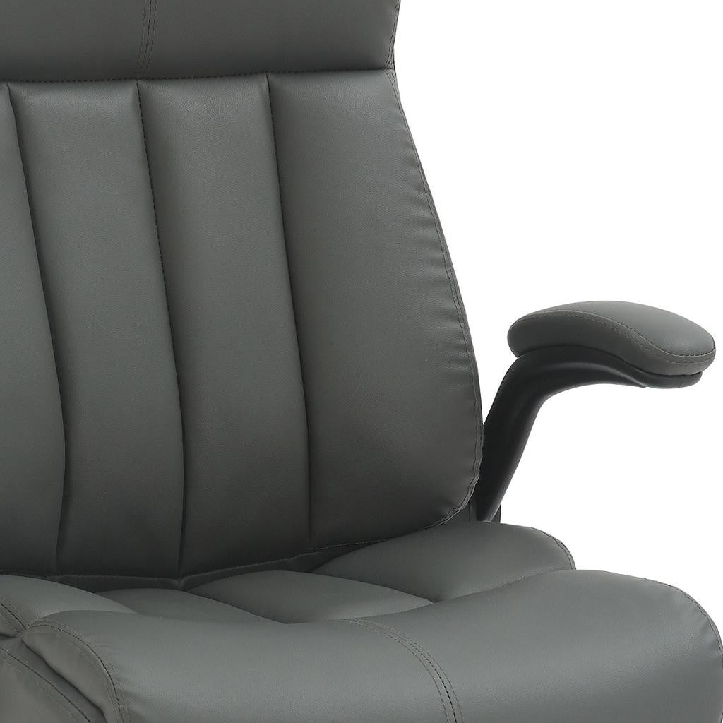 Gray Adjustable Height Swivel Rolling Executive Office Chair
