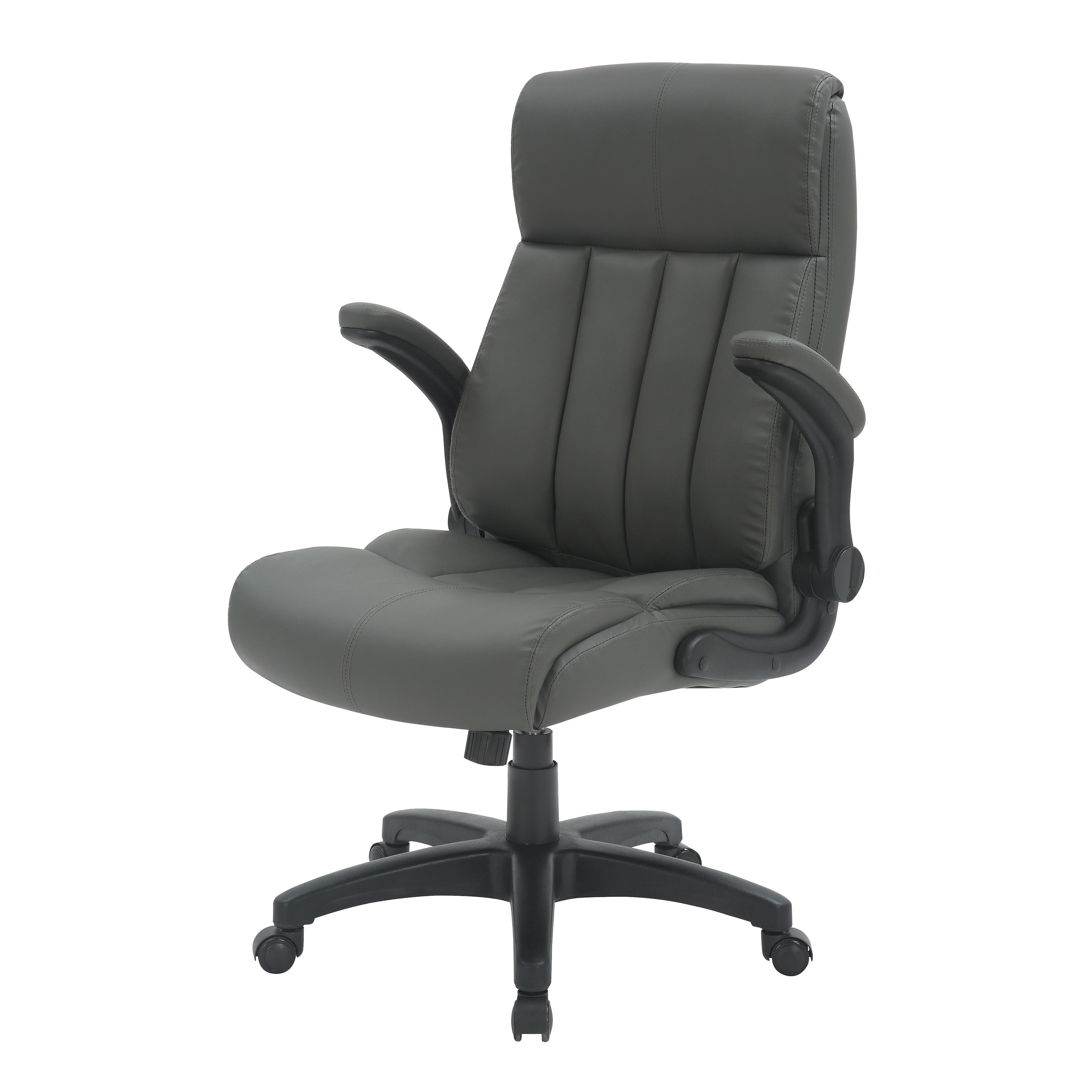 Gray Adjustable Height Swivel Rolling Executive Office Chair