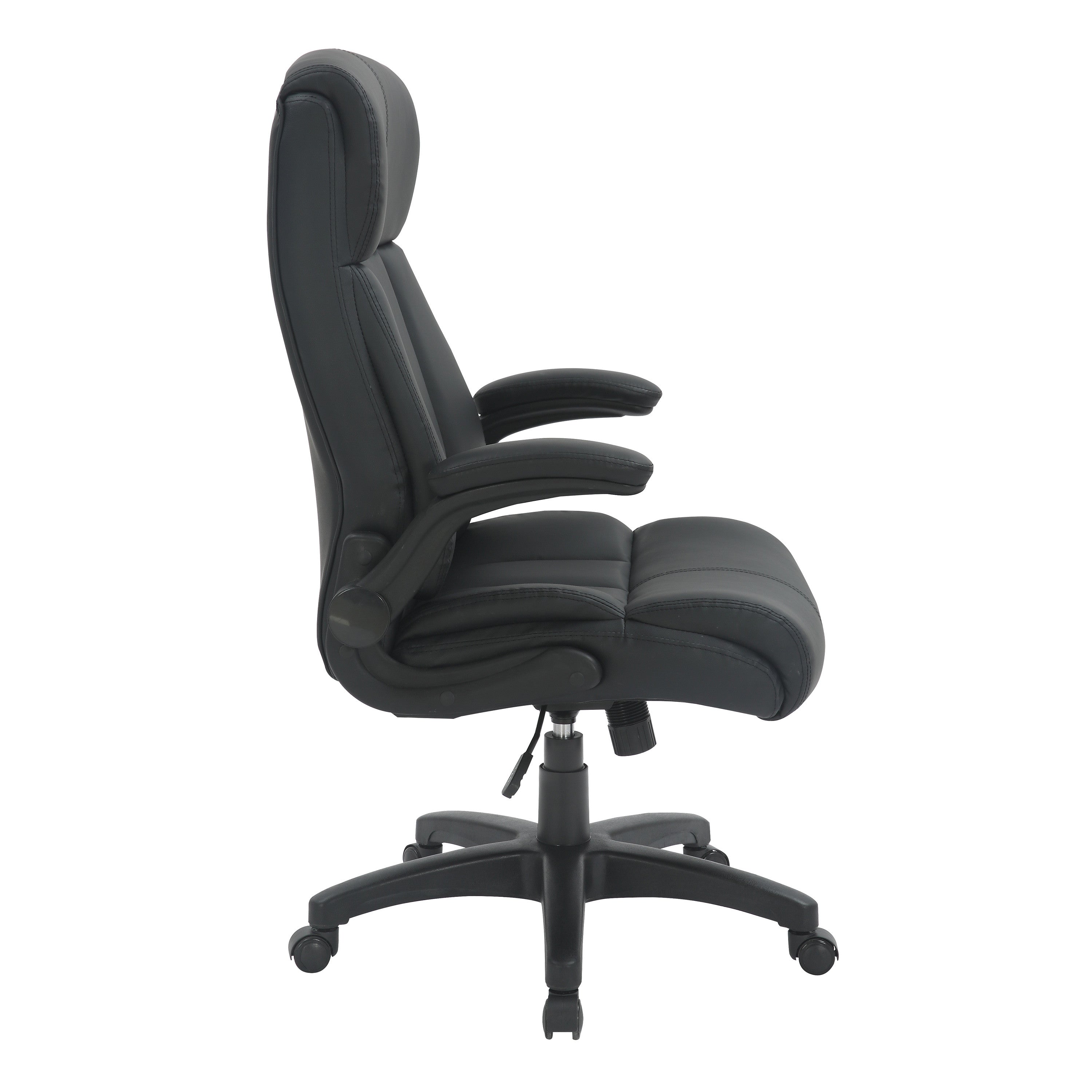 Black Adjustable Height Swivel Rolling Executive Office Chair