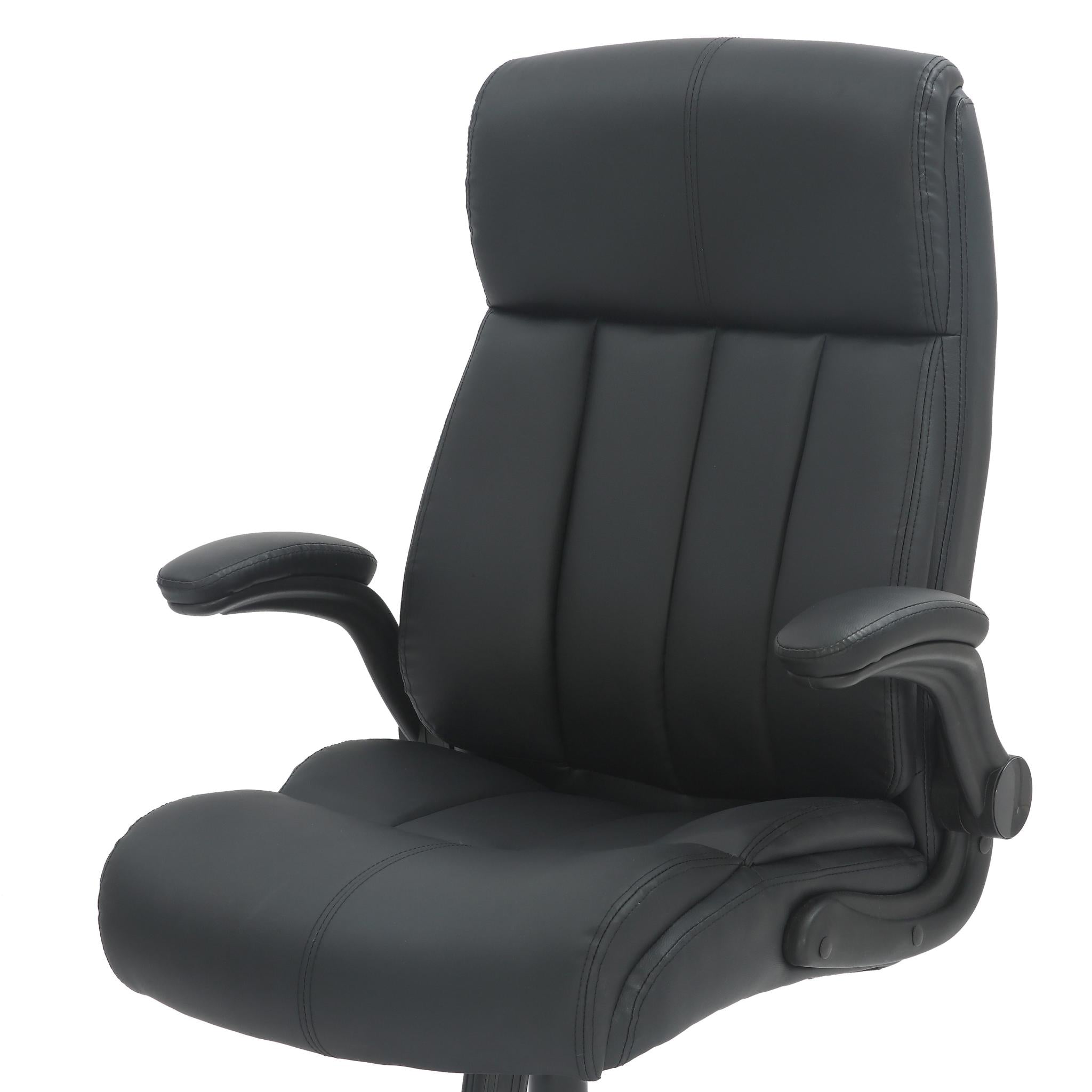 Black Adjustable Height Swivel Rolling Executive Office Chair