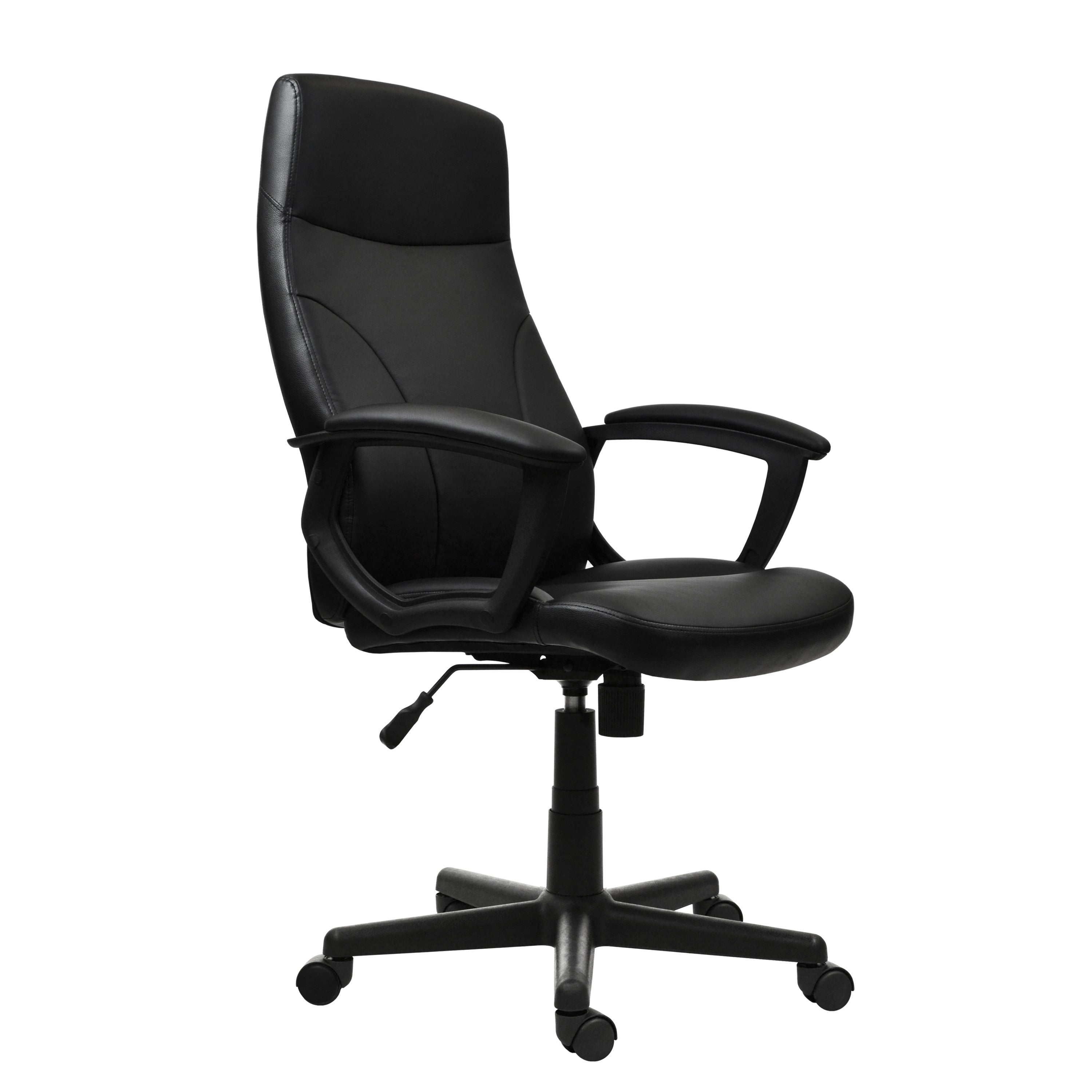 Black Adjustable Height Swivel Rolling Executive Office Chair