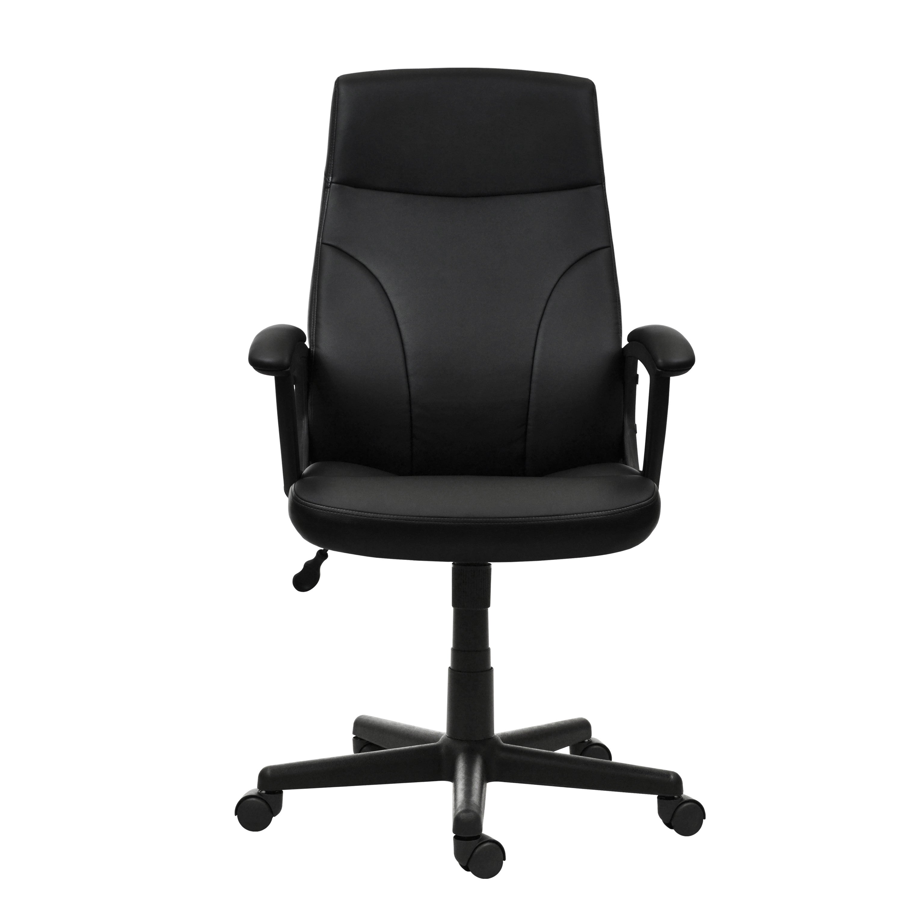 Black Adjustable Height Swivel Rolling Executive Office Chair