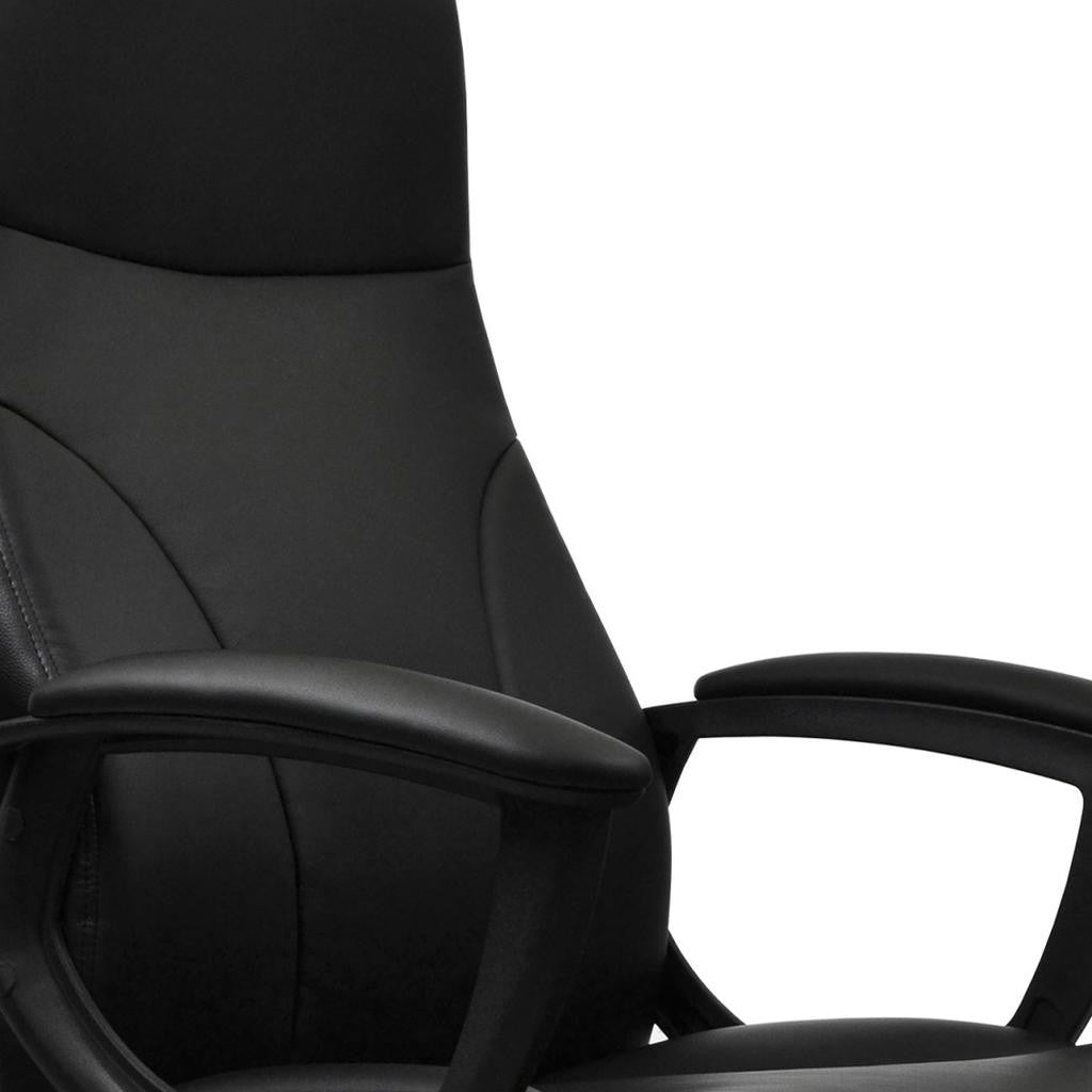 Black Adjustable Height Swivel Rolling Executive Office Chair