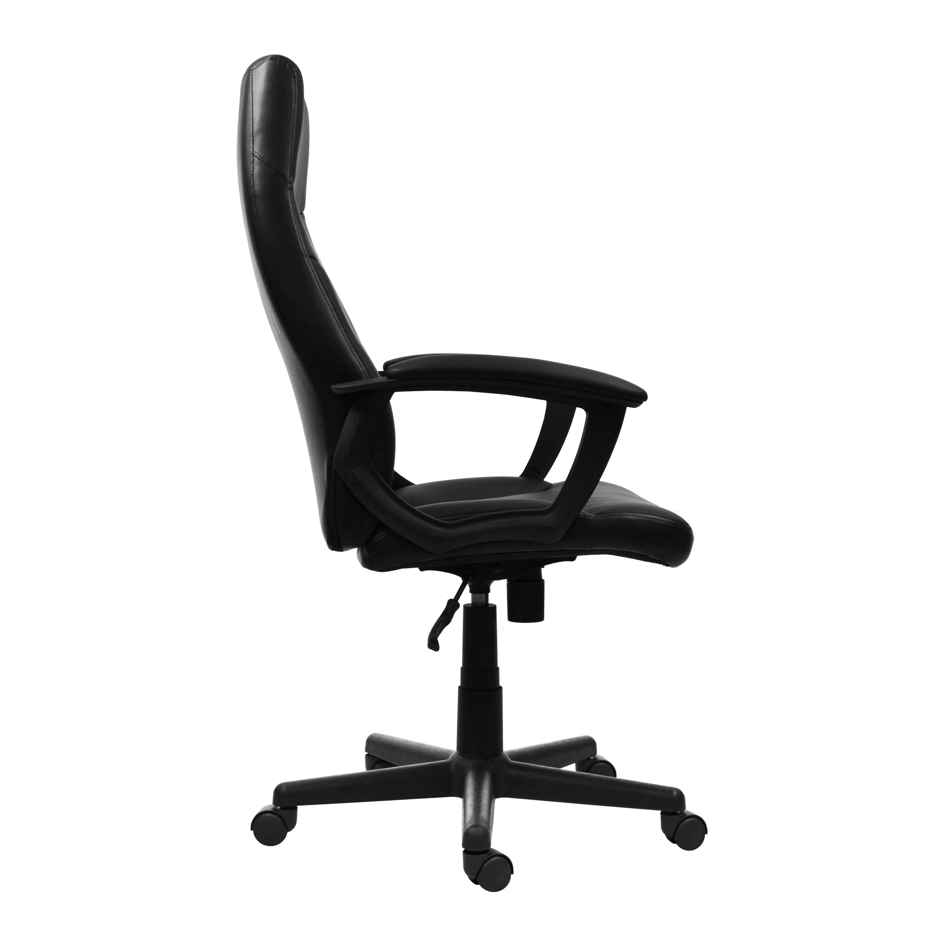 Black Adjustable Height Swivel Rolling Executive Office Chair