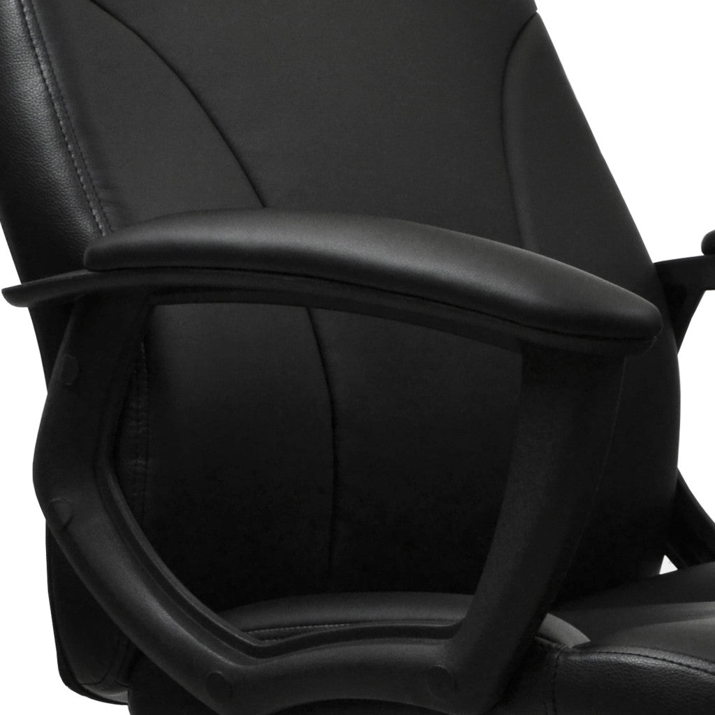 Black Adjustable Height Swivel Rolling Executive Office Chair