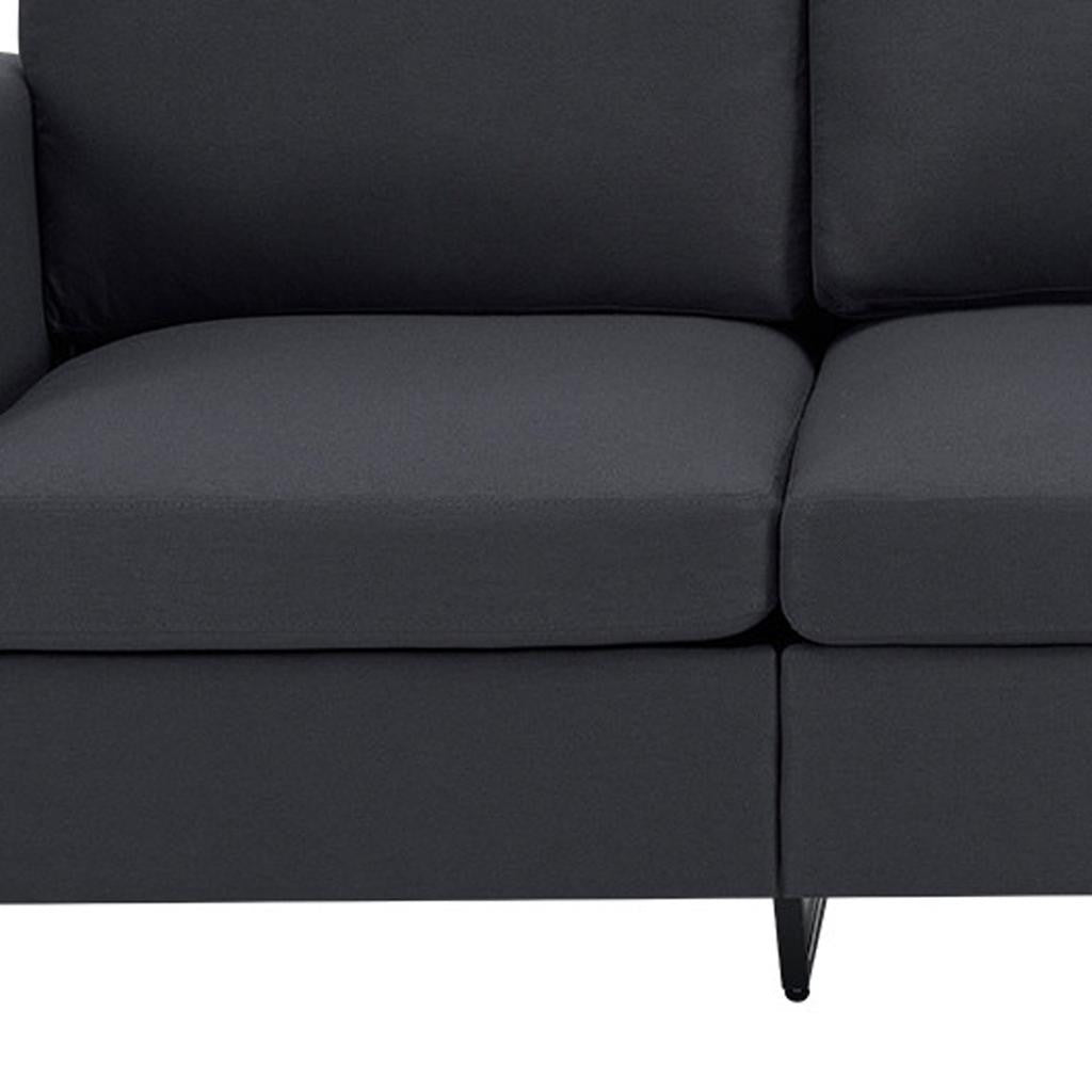 84" Dark Gray Linen Sofa