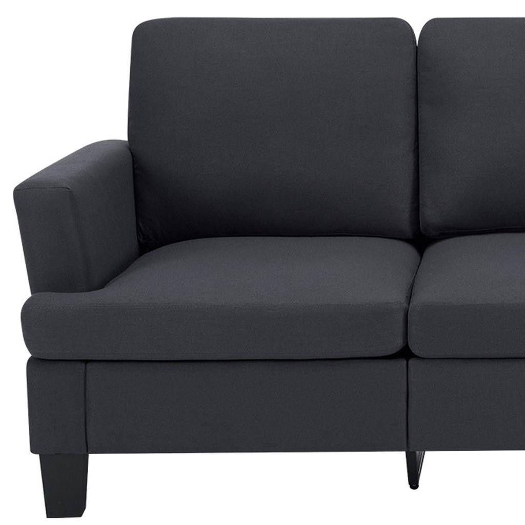 84" Dark Gray Linen Sofa