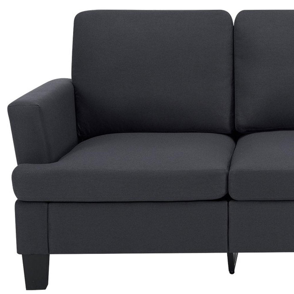 84" Dark Gray Linen Sofa