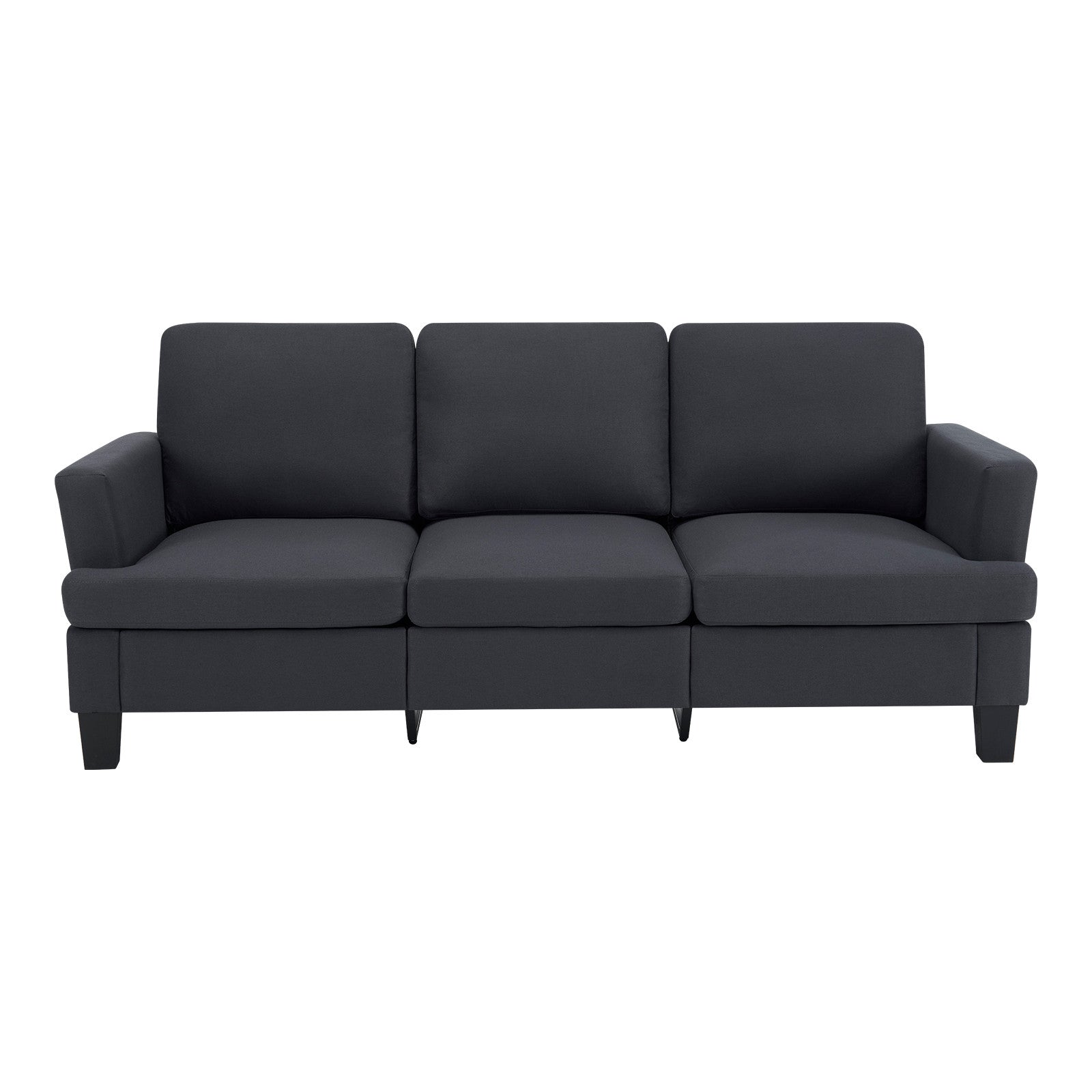 84" Dark Gray Linen Sofa