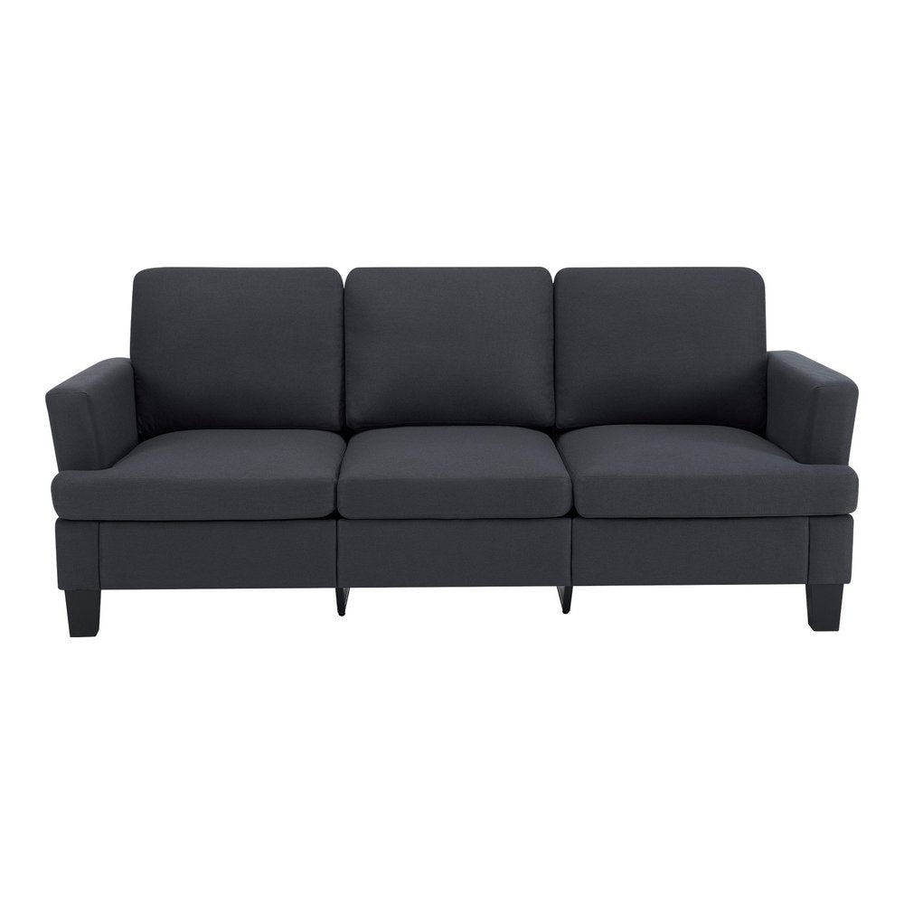 84" Dark Gray Linen Sofa
