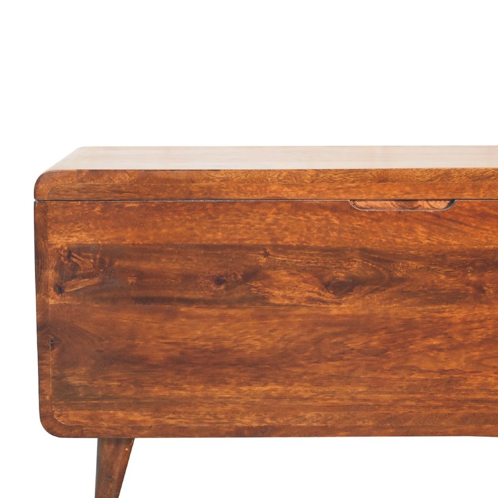 35" Brown Solid Wood Sideboard