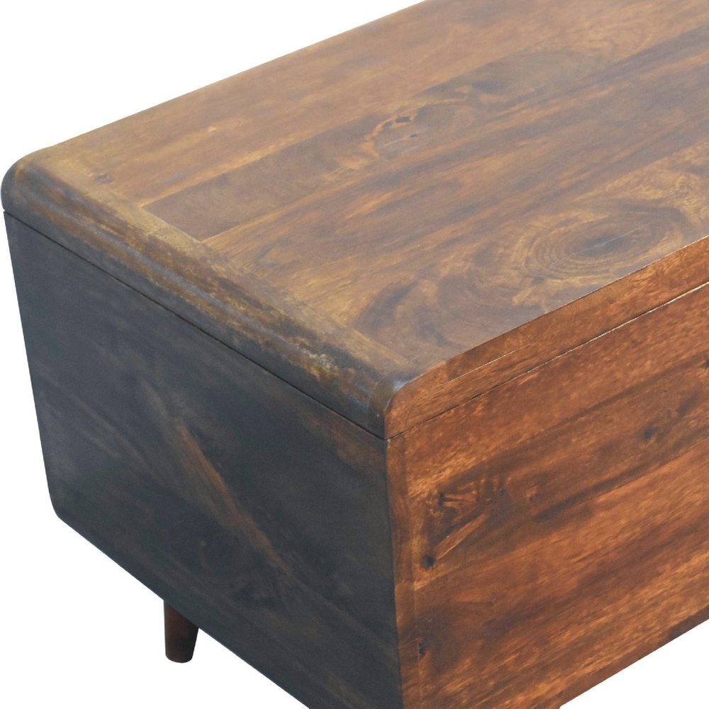 35" Brown Solid Wood Sideboard