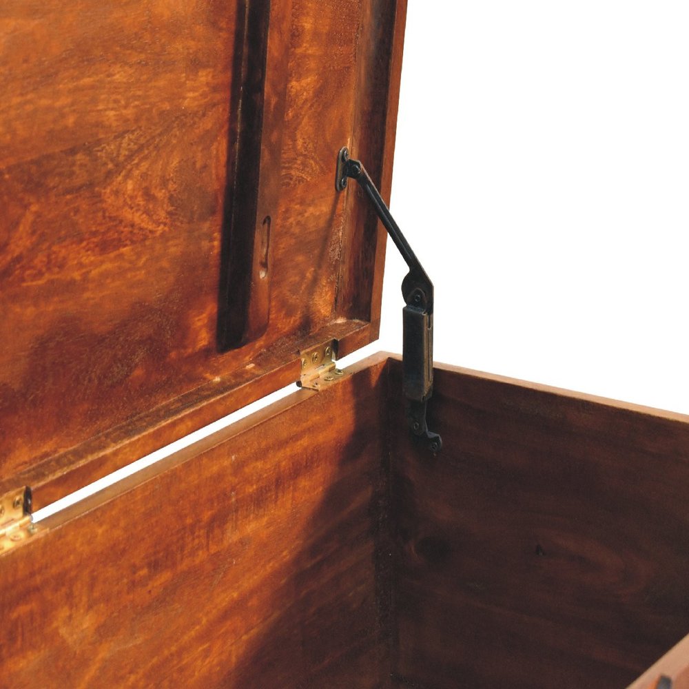 35" Brown Solid Wood Sideboard