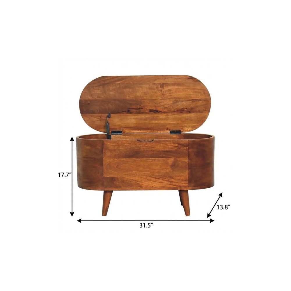32" Brown Solid Wood Sideboard