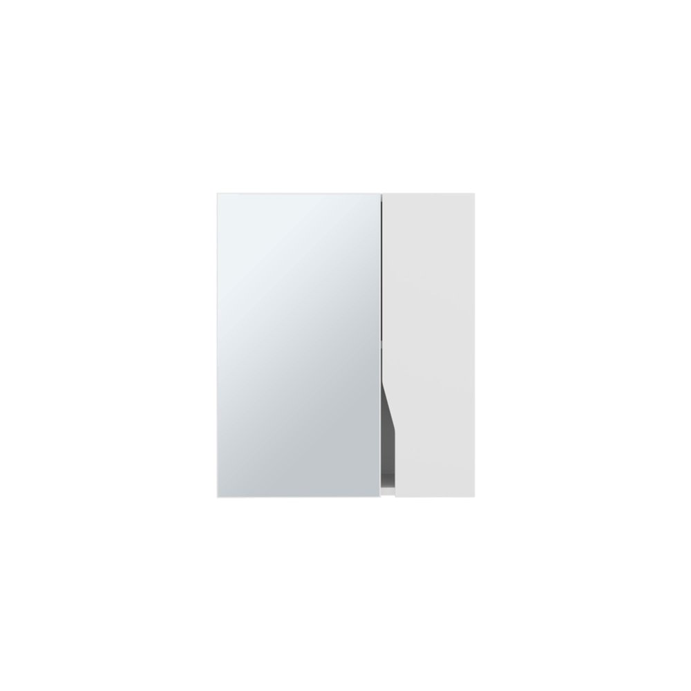 7" White Wood Floating Double Door Bathroom Vanity And Medicine Cabinet With Mirror