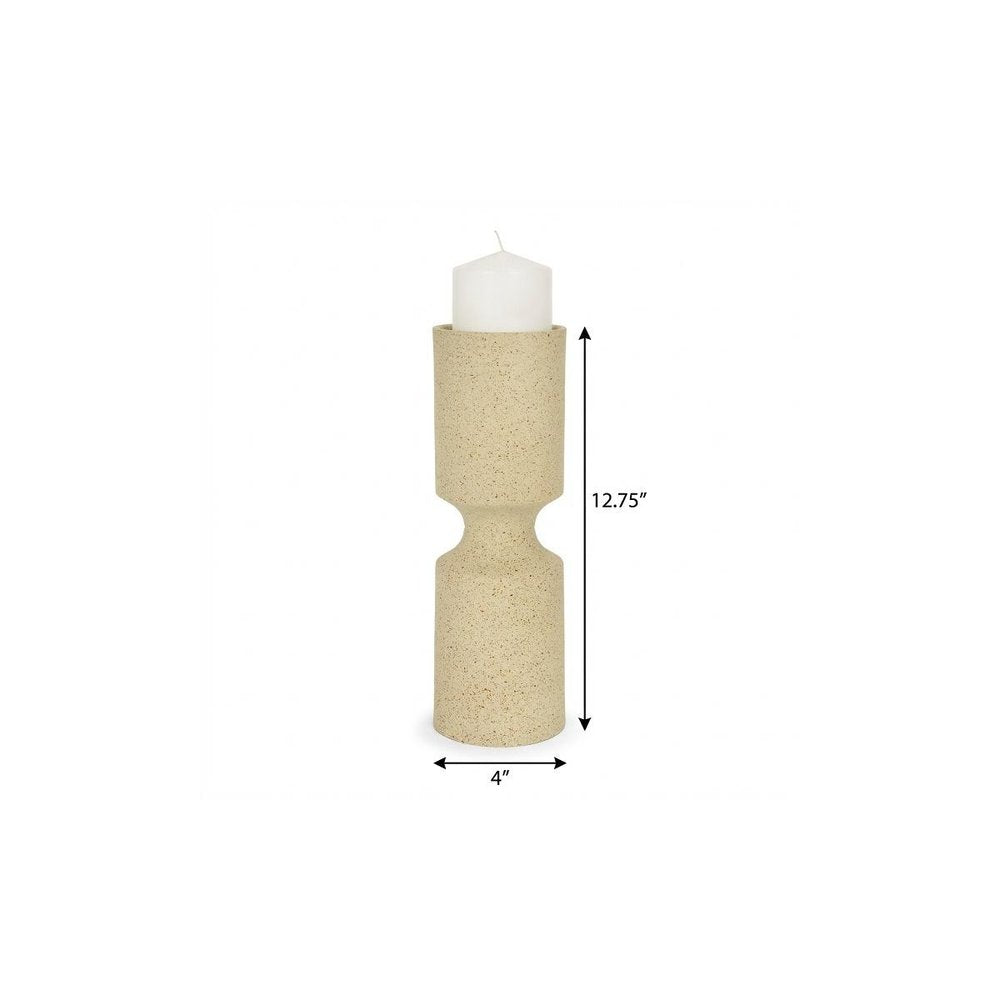 13" Beige Metal Tabletop Votive Candle Holder