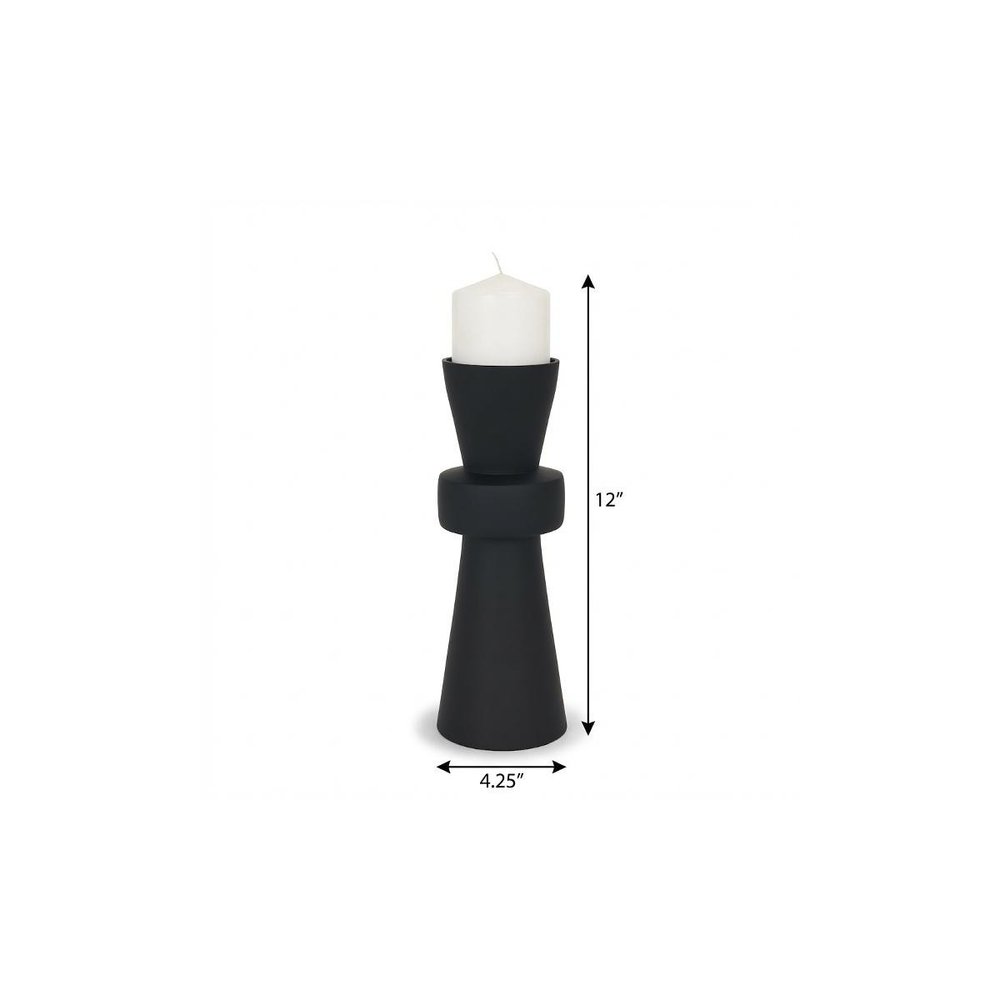 12" Black Metal Tabletop Votive Candle Holder