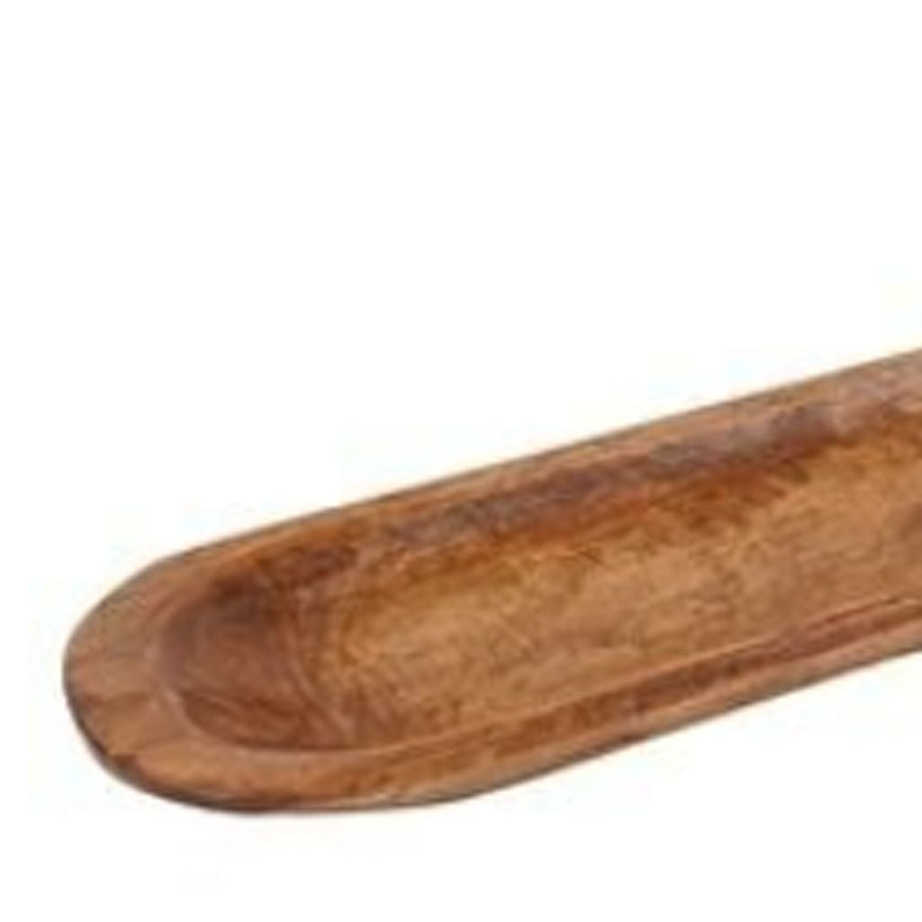 30" Natural Solid Wood Oval Dough Bowl